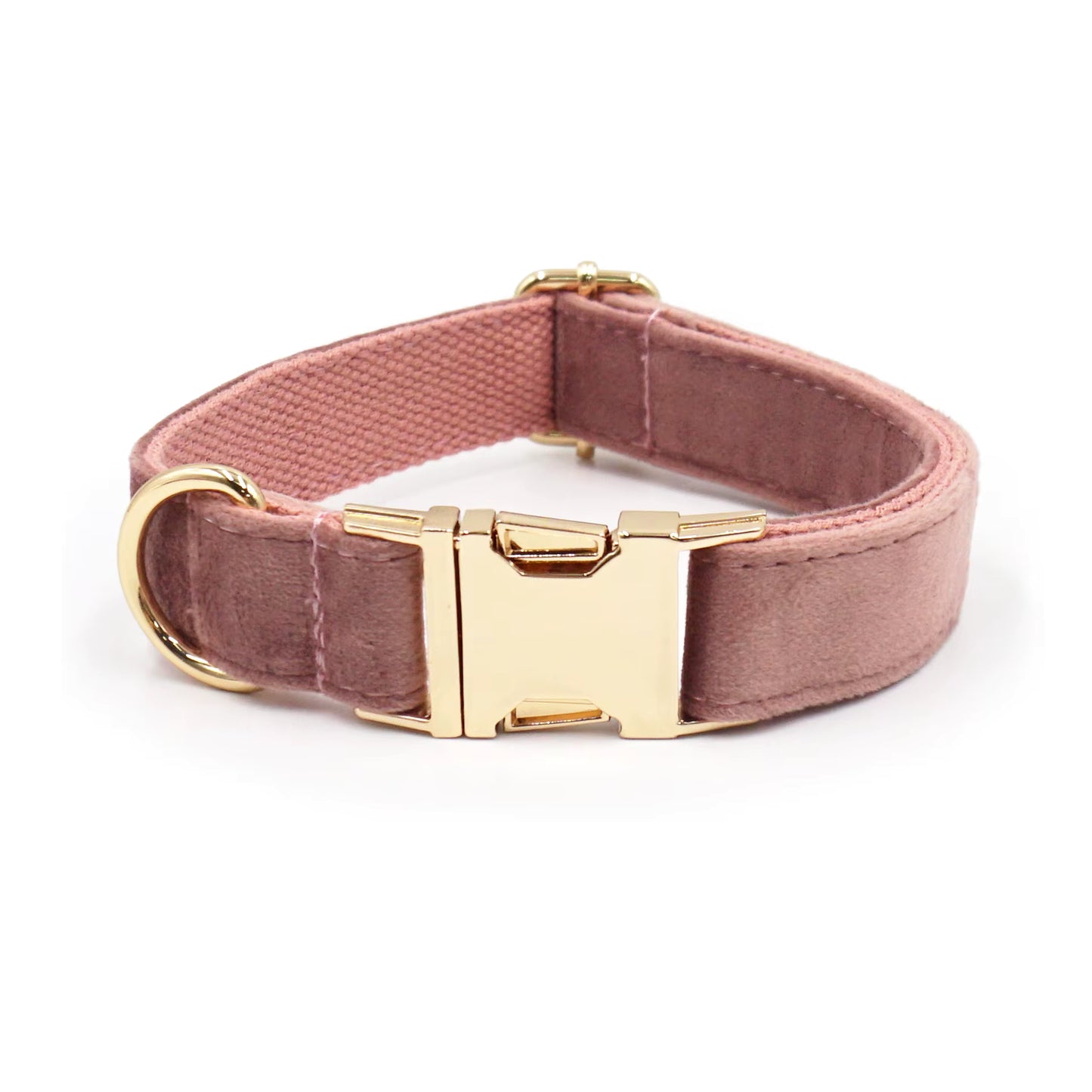 Velvet Halsband met Gegraveerde Gesp