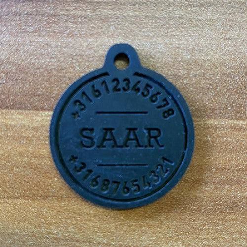 Rubberen ronde penning - Personaliseerbaar