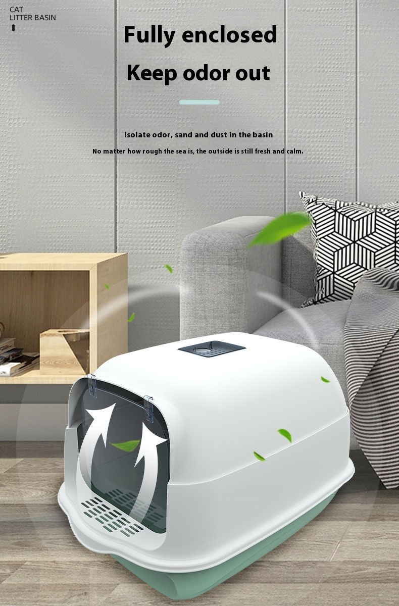WoefieLux Privacy Dome – Volledig Gesloten Design Kattenbak