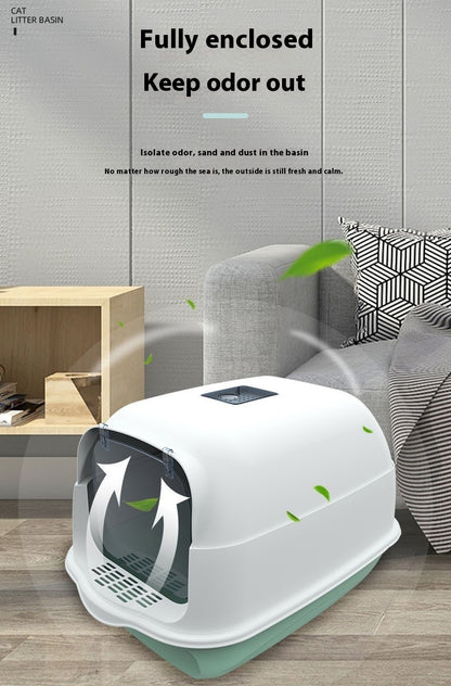WoefieLux Privacy Dome – Volledig Gesloten Design Kattenbak