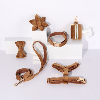Hondentuigje met Lijn en Halsband Set - 6-delig - Inclusief Poepzakhouder & Strik