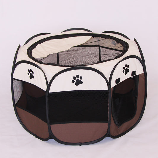 Woefielux Opvouwbare Pet Playpen - Achthoekige Puppyren - Oxford Cloth - Mobiele Puppy Kennel - Voor Honden, Katten en Konijnen