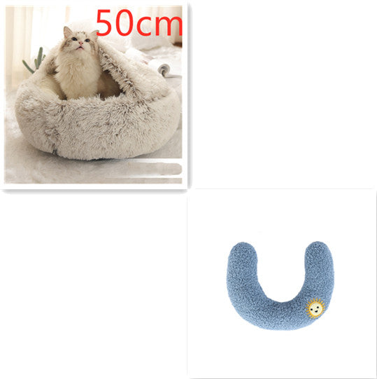 2-in-1 Kalmerend Huisdierbed - Donutbed