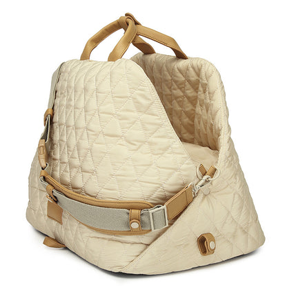 WoefieLux CityVoyager – Luxe Travel Handtas voor Hond & Kat