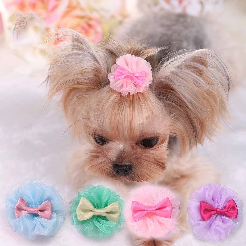 Luxe Honden Haarspeldje met Organza Strik