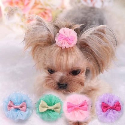 Luxe Honden Haarspeldje met Organza Strik