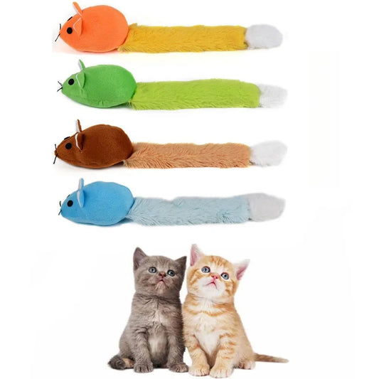 Kattenspeelgoed - Pluche Muis met Lange Staart