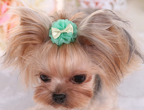 Luxe Honden Haarspeldje met Organza Strik