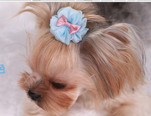 Luxe Honden Haarspeldje met Organza Strik