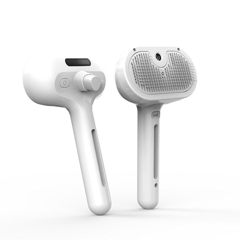 Zelfreinigende huisdierkam en haarverwijderaar - Verzorgingsborstel voor honden met ontwarfunctie en ingebouwde luchtbevochtiger/vernevelaar