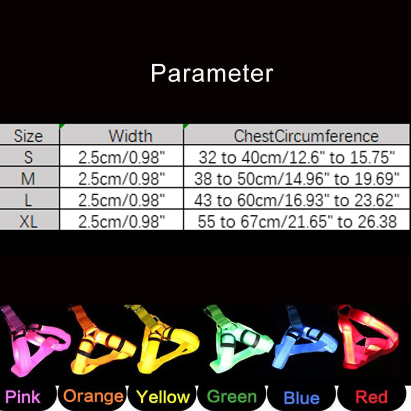 LED Hondenharnas – Veilig & Verstelbaar met Reflecterende Riem
