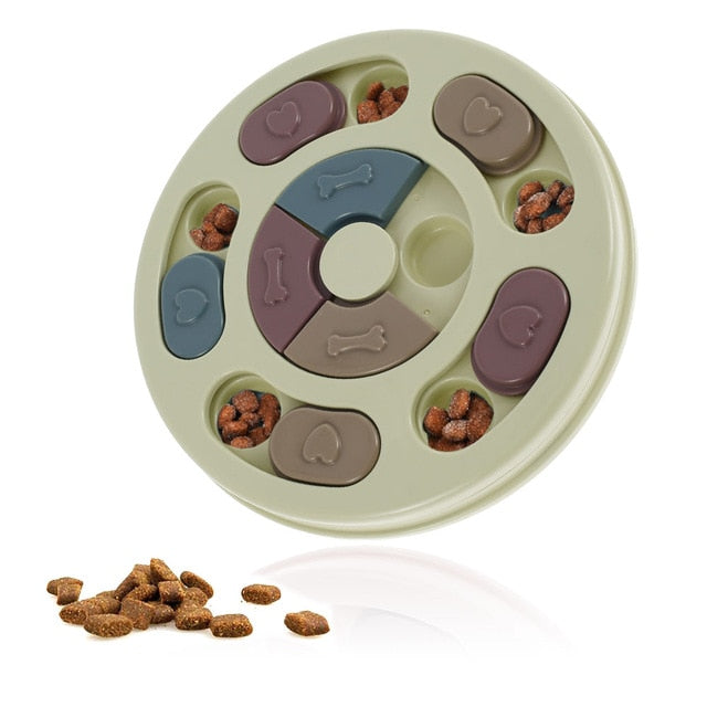 Pet Dog Puzzle Toys Round Interactive Slow Dispensing Feeding Pet Dog Training Games Increase IQ Feeder for Small Medium Dogs-7