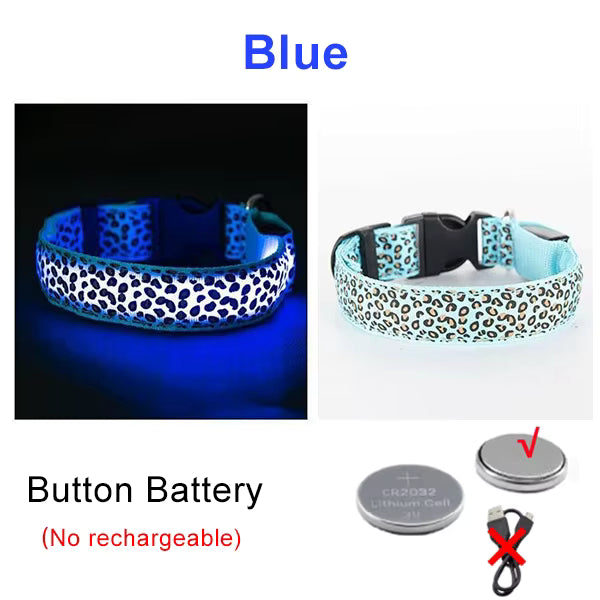 LED Halsband voor Hond & Kat – Verstelbaar, Lichtgevend & Veilig (Batterij of USB-Oplaadbaar)