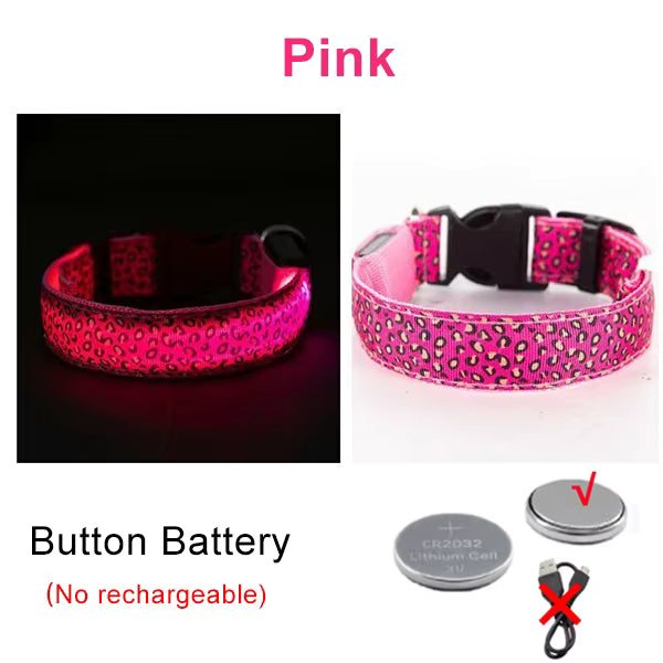 LED Halsband voor Hond & Kat – Verstelbaar, Lichtgevend & Veilig (Batterij of USB-Oplaadbaar)