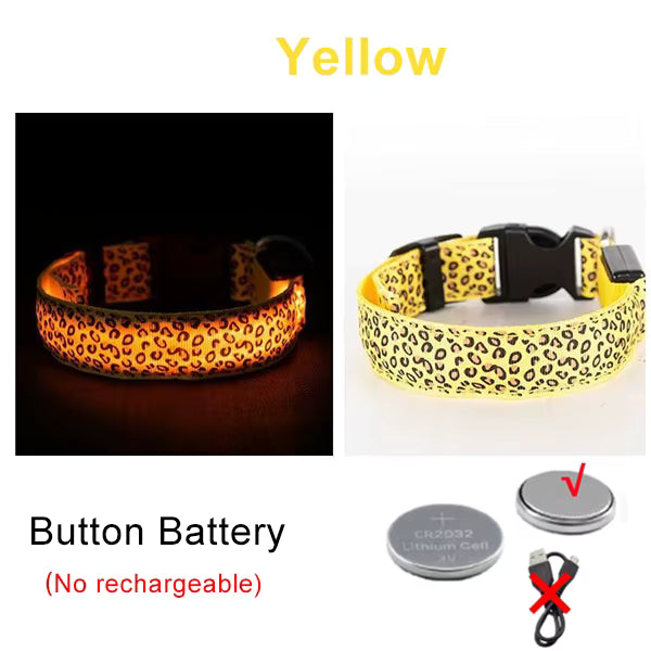 LED Halsband voor Hond & Kat – Verstelbaar, Lichtgevend & Veilig (Batterij of USB-Oplaadbaar)