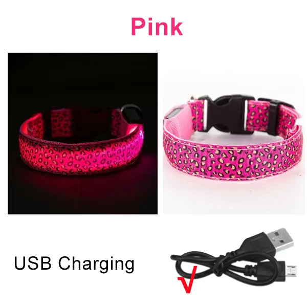 LED Halsband voor Hond & Kat – Verstelbaar, Lichtgevend & Veilig (Batterij of USB-Oplaadbaar)